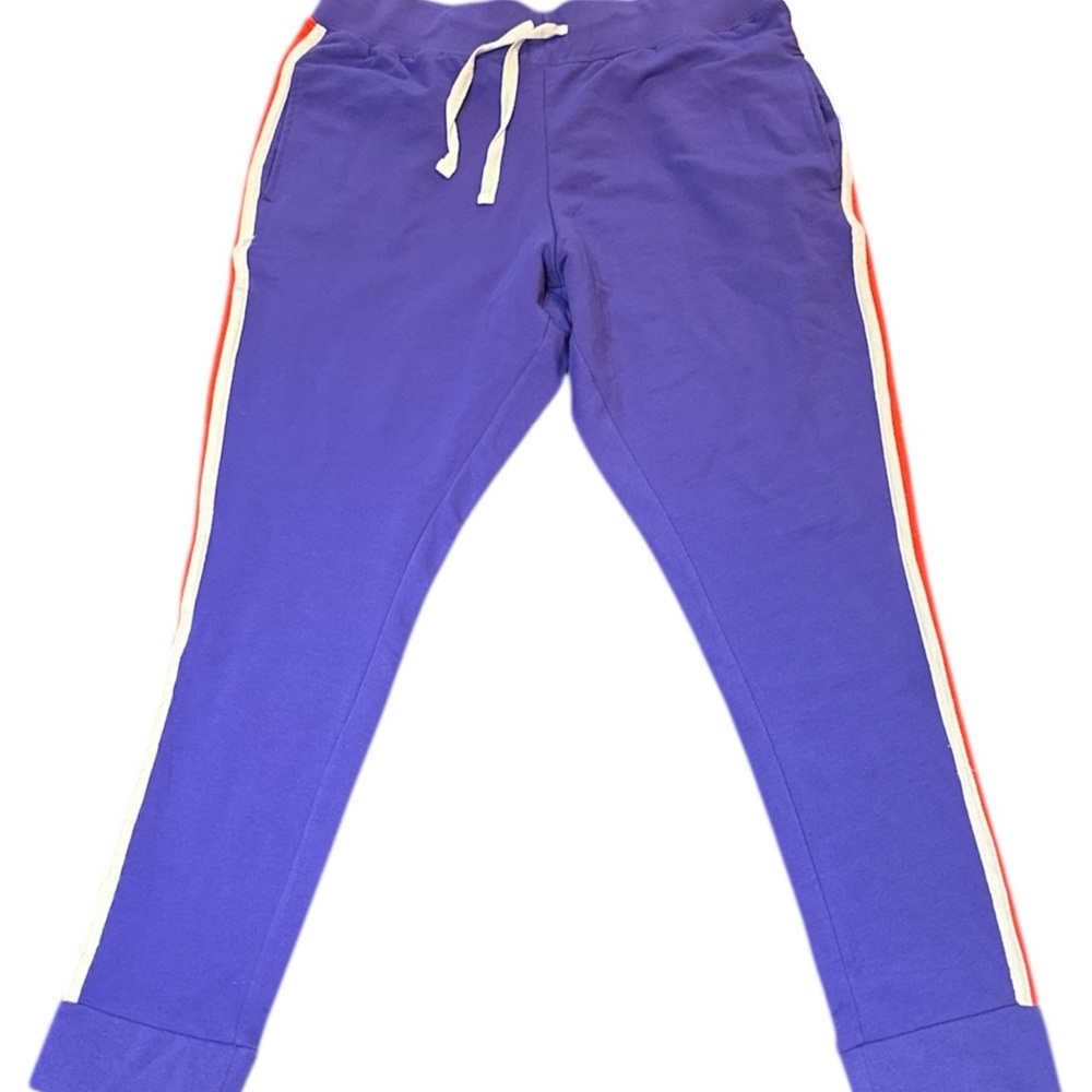 Zumba Fitness Purple Jogger Pants with Red & White Side Stripes